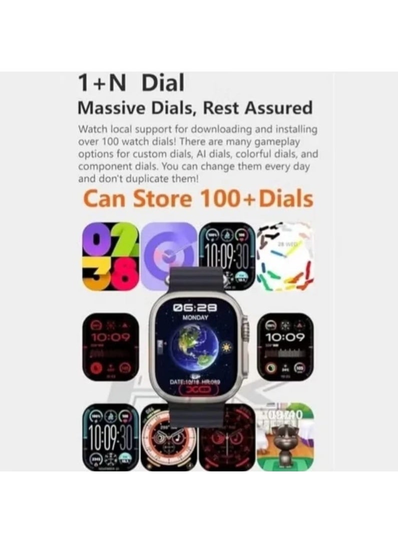 ZENTALITY Ultra Plus AMOLED Smart Watch 2.02” Display, Bluetooth Calling, 24/7 Health Monitoring, Up to 20 Days Battery, Water Resistant, 70+ Sports Modes – Black - Image 4